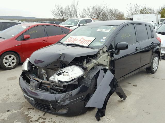 3N1BC1CP3CK266322 - 2012 NISSAN VERSA S BLACK photo 2