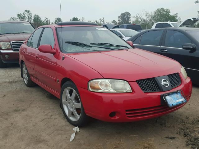 3N1AB51A06L543947 - 2006 NISSAN SENTRA SE- RED photo 1