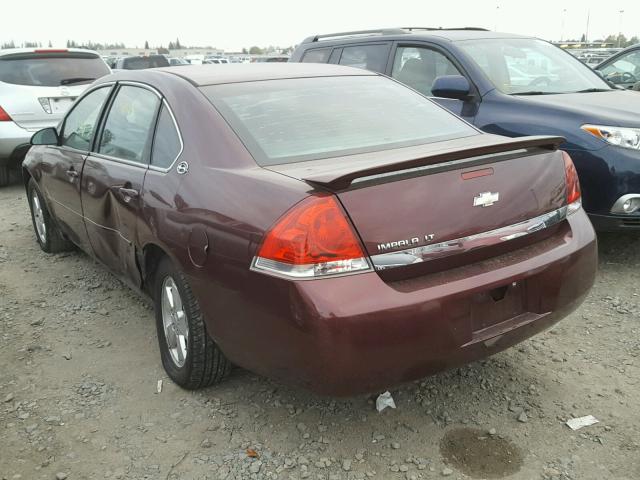 2G1WT58N679385166 - 2007 CHEVROLET IMPALA LT BURGUNDY photo 3