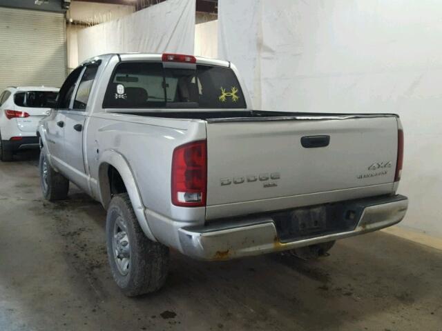 3D7KU28D34G271917 - 2004 DODGE RAM 2500 S SILVER photo 3
