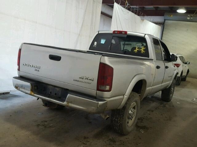 3D7KU28D34G271917 - 2004 DODGE RAM 2500 S SILVER photo 4