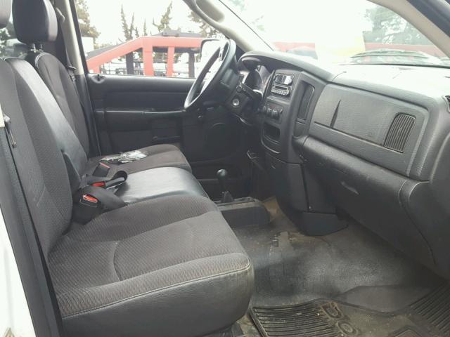 3D7KU286X4G126665 - 2004 DODGE RAM 2500 S WHITE photo 5