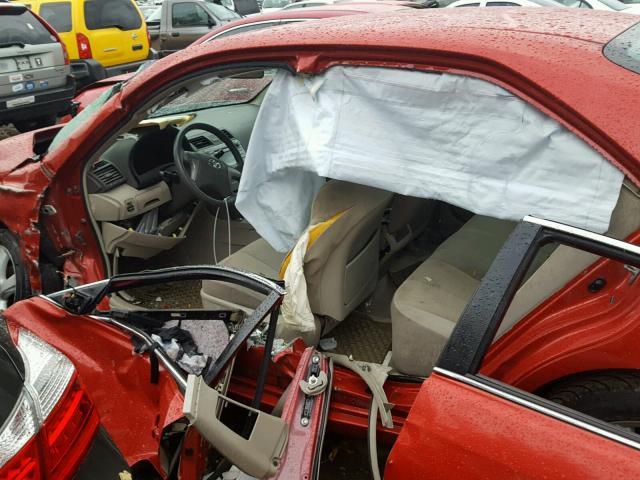 4T4BE46KX8R043258 - 2008 TOYOTA CAMRY CE RED photo 10