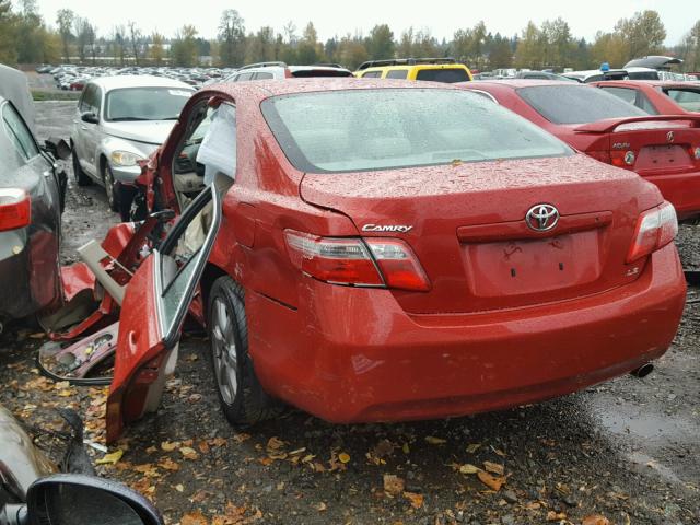 4T4BE46KX8R043258 - 2008 TOYOTA CAMRY CE RED photo 3