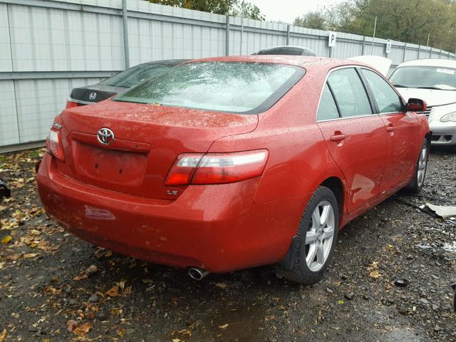 4T4BE46KX8R043258 - 2008 TOYOTA CAMRY CE RED photo 4