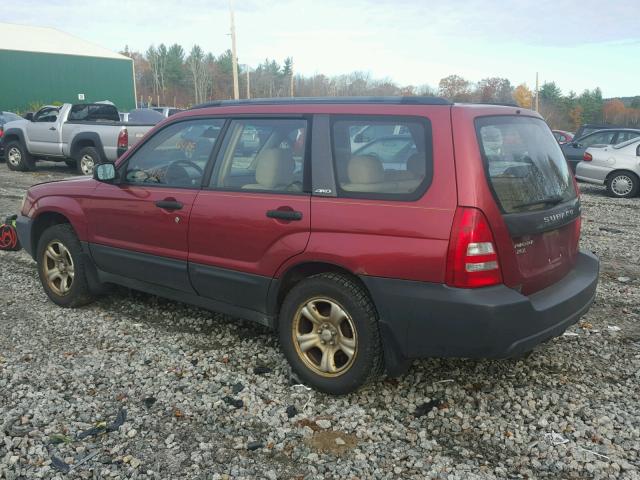 JF1SG63694H709398 - 2004 SUBARU FORESTER RED photo 3