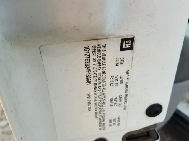 1G1ZT52834F183601 - 2004 CHEVROLET MALIBU LS 白色 照片 10