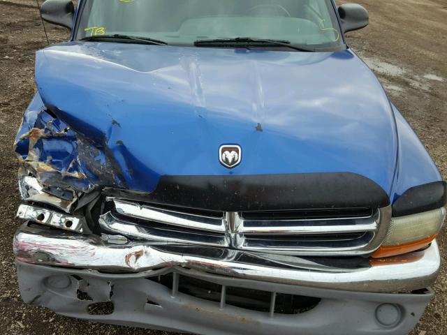 1B7GL23X5VS285784 - 1997 DODGE DAKOTA BLUE photo 7