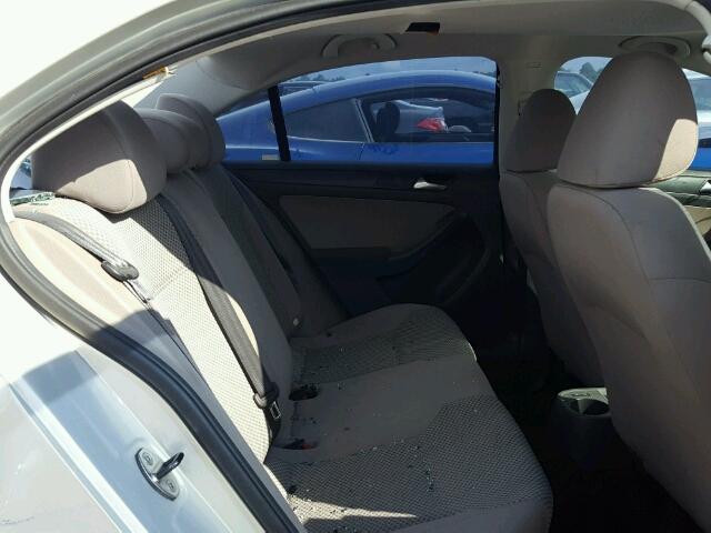 3VW2K7AJ6BM378789 - 2011 VOLKSWAGEN JETTA BASE SILVER photo 6