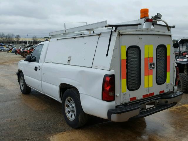 1GCEC14X67Z149075 - 2007 CHEVROLET SILVERADO WHITE photo 3