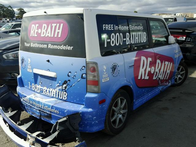 JTLKT324864101214 - 2006 TOYOTA SCION XB Blanco foto 4