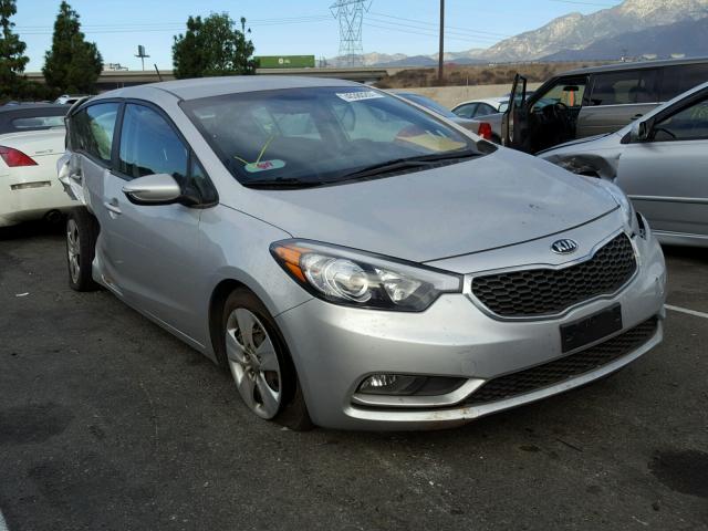 KNAFK5A89G5631250 - 2016 KIA FORTE LX SILVER photo 1