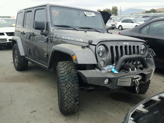 1C4BJWFG3EL293332 - 2014 JEEP WRANGLER U GRAY photo 1