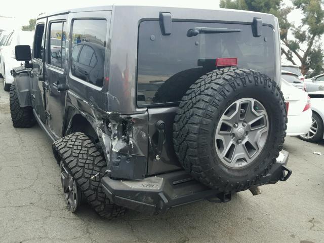 1C4BJWFG3EL293332 - 2014 JEEP WRANGLER U GRAY photo 3