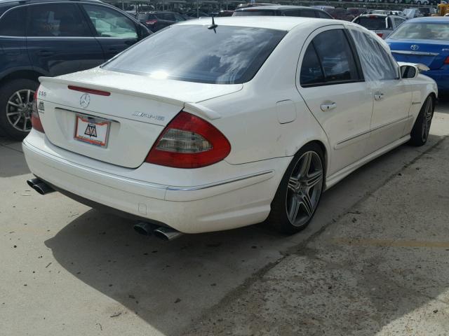 WDBUF76J04A479253 - 2004 MERCEDES-BENZ E 55 AMG WHITE photo 4