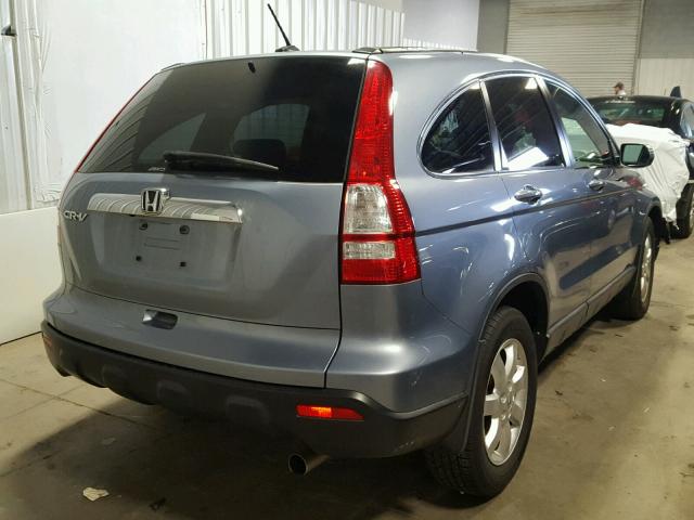 JHLRE48707C069655 - 2007 HONDA CR-V EXL BLUE photo 4