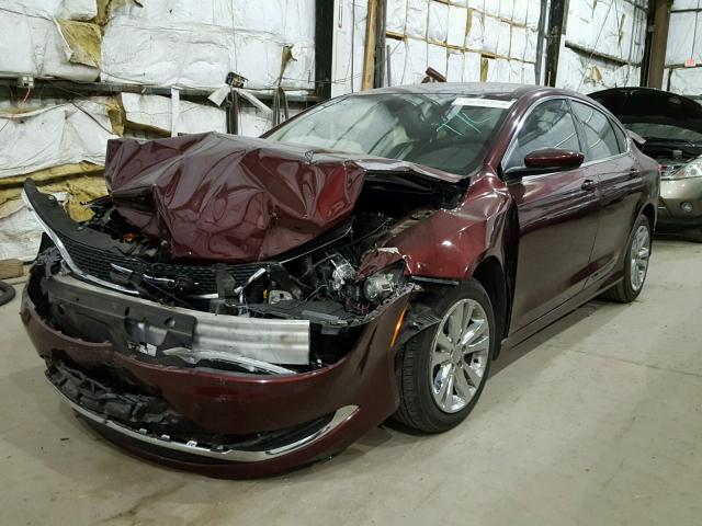 1C3CCCAB5FN660346 - 2015 CHRYSLER 200 LIMITE MAROON photo 2