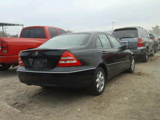 WDBRF61J43F438746 - 2003 MERCEDES-BENZ C 240 BLACK photo 4