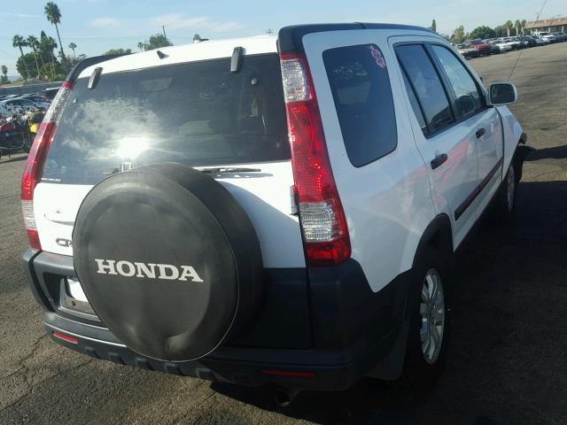 JHLRD78875C021189 - 2005 HONDA CR-V EX WHITE photo 4