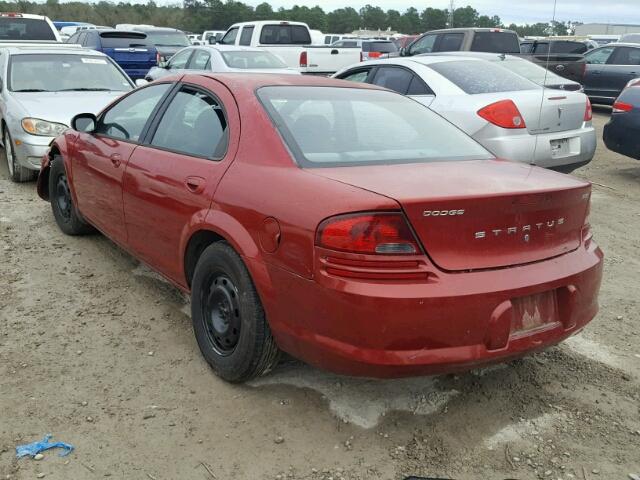 1B3EL36X82N152571 - 2002 DODGE STRATUS SE RED photo 3