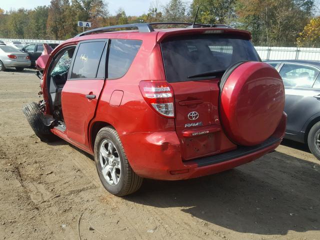 2T3ZF4DV2BW053347 - 2011 TOYOTA RAV4 RED photo 3