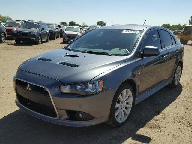 JA32Y6HV7BU045757 - 2011 MITSUBISHI LANCER RAL GRAY photo 2