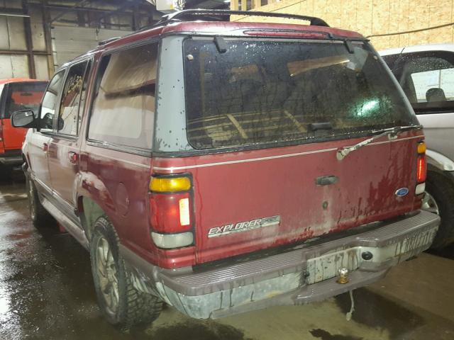 1FMDU34X2TUC52453 - 1996 FORD EXPLORER RED photo 3