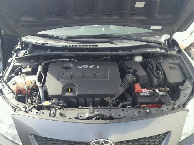 2T1BU4EE4AC380993 - 2010 TOYOTA COROLLA BA GRAY photo 7