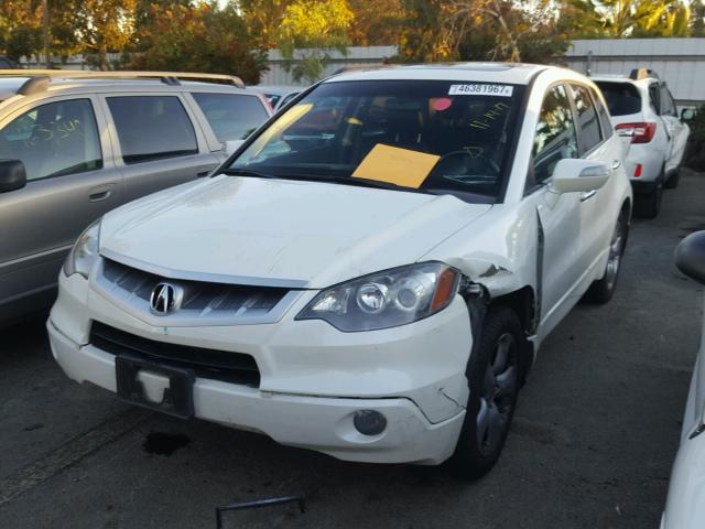 5J8TB18567A021938 - 2007 ACURA RDX TECHNO WHITE photo 2