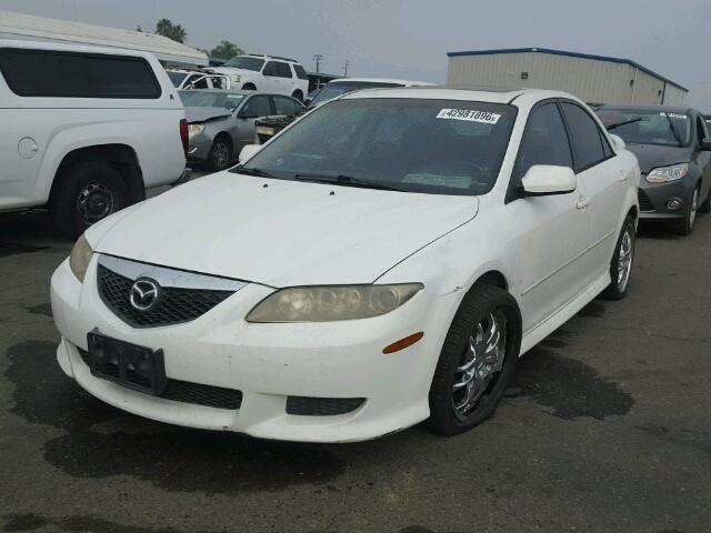 1YVFP80C635M14254 - 2003 MAZDA 6 I WHITE photo 2