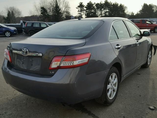 4T4BF3EK3BR109777 - 2011 TOYOTA CAMRY BASE GRAY photo 4