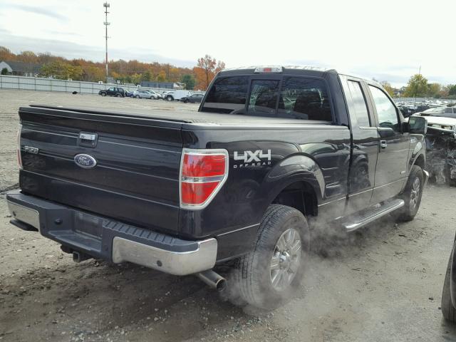 1FTFX1ET2BFB87515 - 2011 FORD F150 SUPER BLACK photo 4