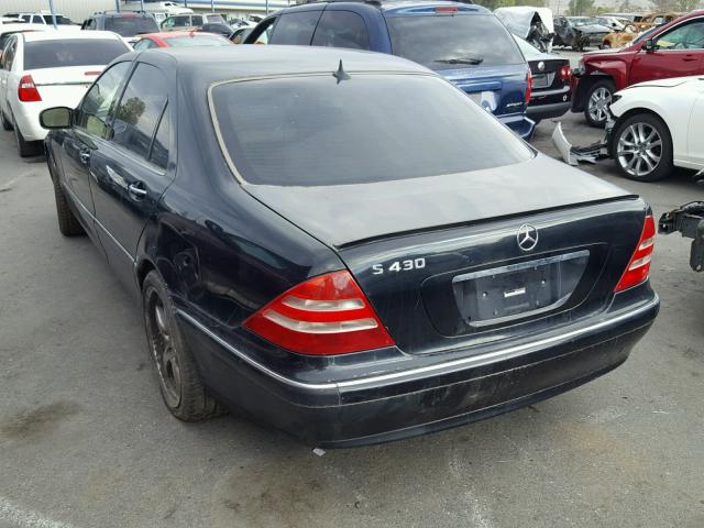 WDBNG70J8YA008189 - 2000 MERCEDES-BENZ S 430 BLACK photo 3