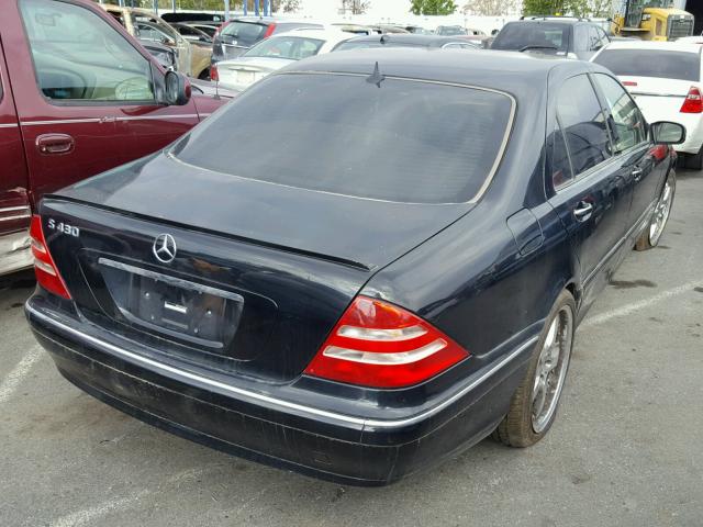 WDBNG70J8YA008189 - 2000 MERCEDES-BENZ S 430 BLACK photo 4