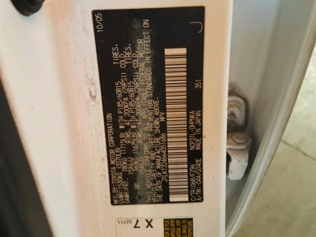 JTLKT324664051686 - 2006 TOYOTA SCION XB 白色 照片 10