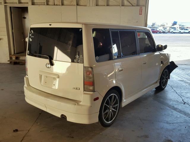 JTLKT324664051686 - 2006 TOYOTA SCION XB WHITE photo 4