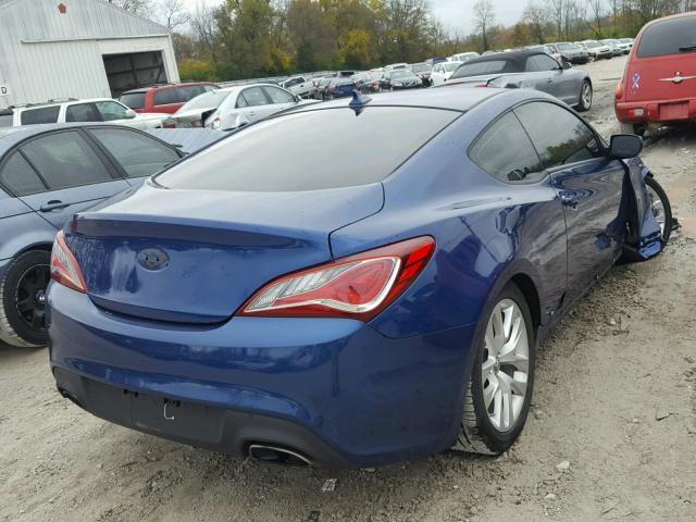 KMHHT6KD8EU118922 - 2014 HYUNDAI GENESIS CO BLUE photo 4