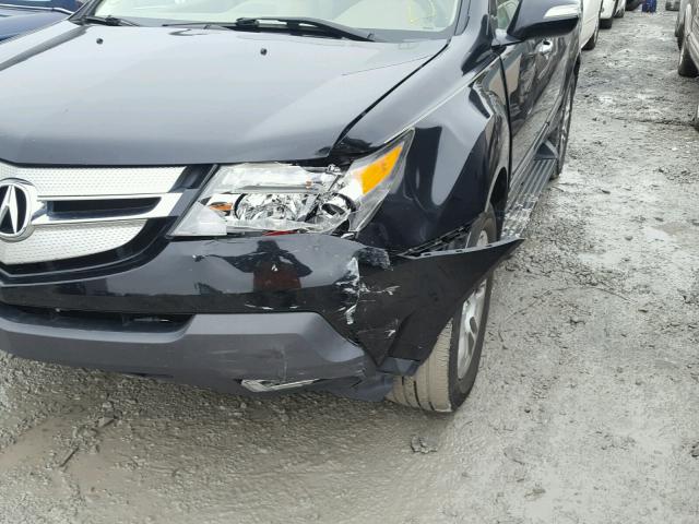 2HNYD284X8H542797 - 2008 ACURA MDX TECHNO BLACK photo 9