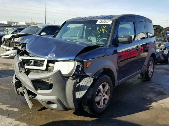 5J6YH28553L027005 - 2003 HONDA ELEMENT EX BLUE photo 2