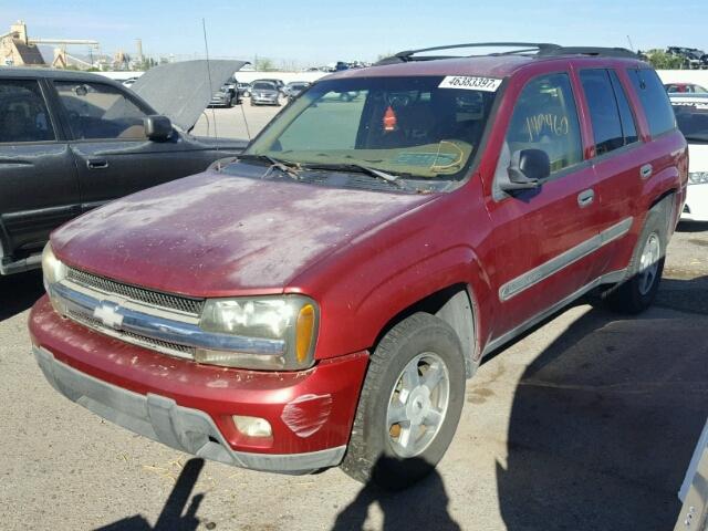 1GNDS13S922366116 - 2002 CHEVROLET TRAILBLAZE RED photo 2