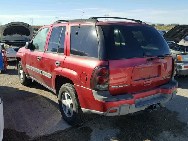 1GNDS13S922366116 - 2002 CHEVROLET TRAILBLAZE RED photo 3