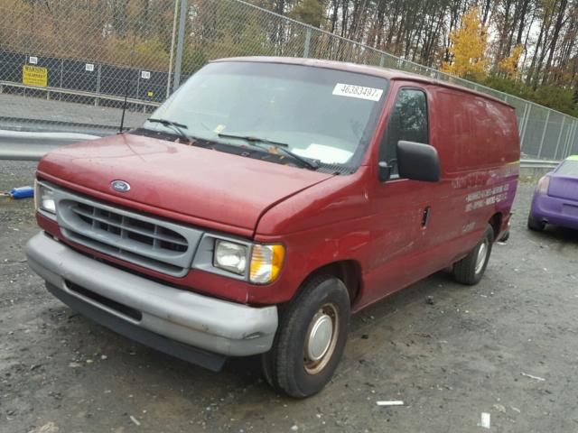 1FTRE14281HB10095 - 2001 FORD ECONOLINE RED photo 2