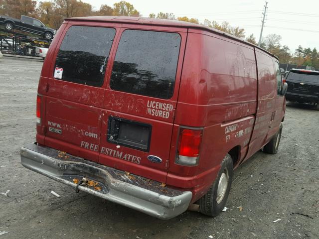 1FTRE14281HB10095 - 2001 FORD ECONOLINE RED photo 4