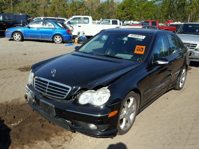 WDBRF52H07F889992 - 2007 MERCEDES-BENZ C 230 BLACK photo 2