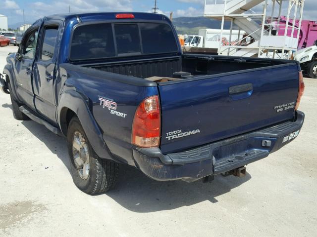 5TEJU62NX5Z029999 - 2005 TOYOTA TACOMA BLUE photo 3