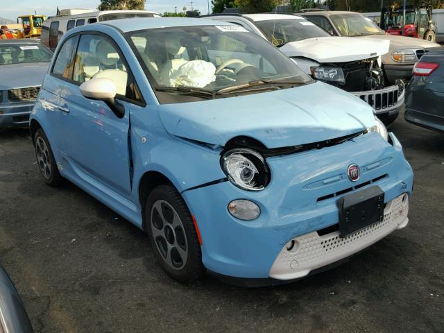 3C3CFFGE3GT221867 - 2016 FIAT 500 ELECTR BLUE photo 1