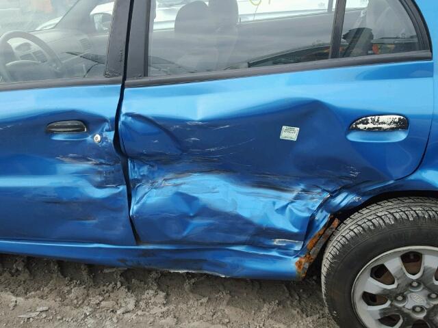 KNADC125556398282 - 2005 KIA RIO BLUE photo 9