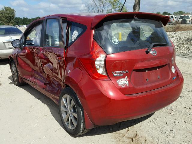 3N1CE2CP4FL390313 - 2015 NISSAN VERSA NOTE RED photo 3