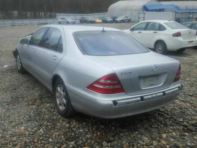 WDBNG75J72A283603 - 2002 MERCEDES-BENZ S 500 SILVER photo 3