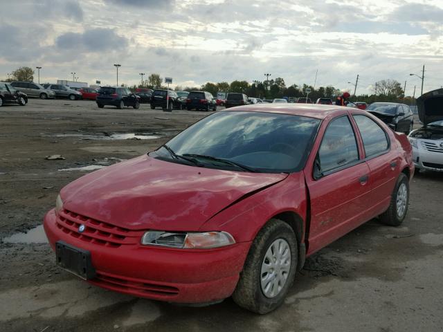 1P3EJ46C8WN207288 - 1998 PLYMOUTH BREEZE BAS RED photo 2